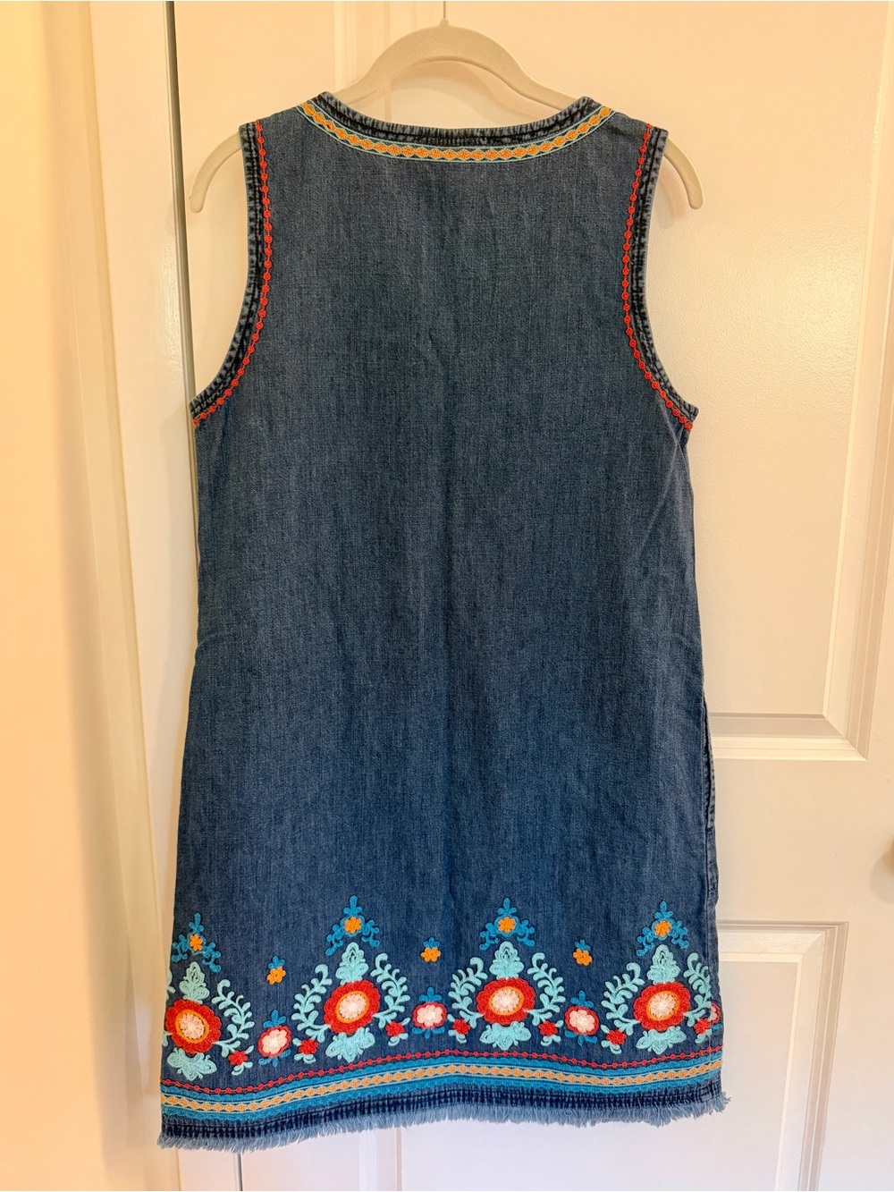 J. Jill Denim Embroidered Shift Dress - Picture 6 of 7